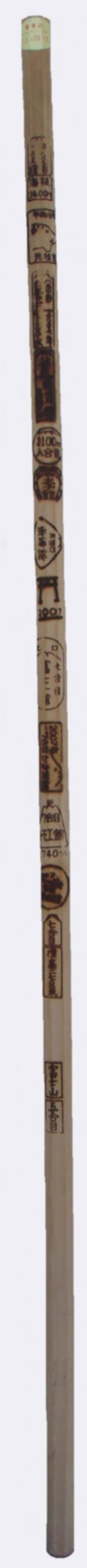 Fuji walking stick with stamps